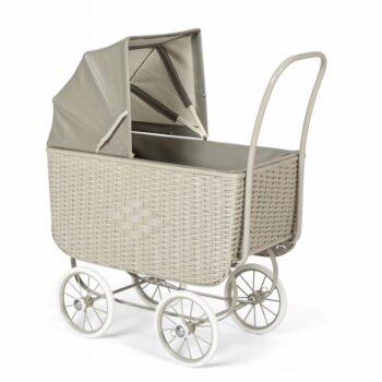 byAstrup - Wózek Doll Pram Retro Rattan, Grey