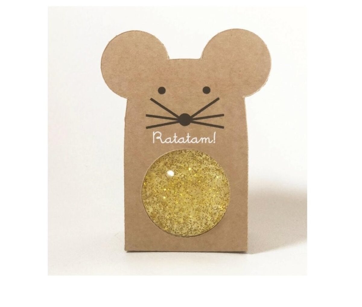 Ratatam - Piłka Mini Kauczukowa Mouse 4 Cm - Gold