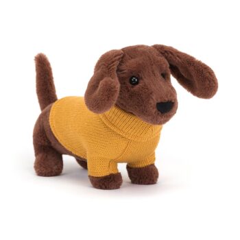 Jellycat - Sweater Jamnik w swetrze żółtym 14x7cm Przytulanka