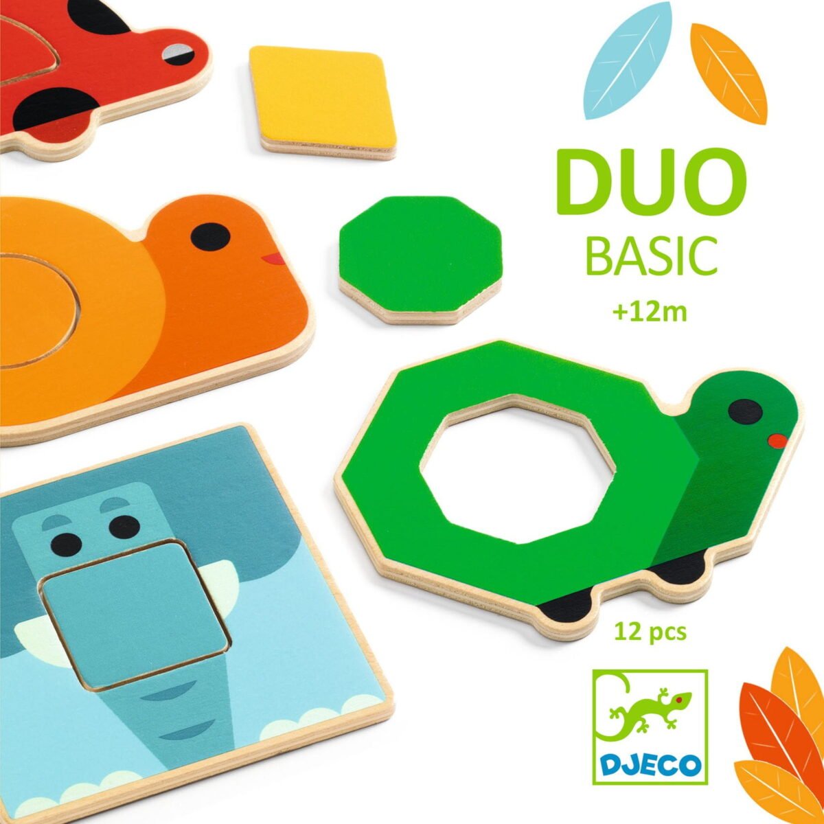 Djeco Drewniana Układanka Puzzle Duobasic Dj06216 Dla Dzieci
