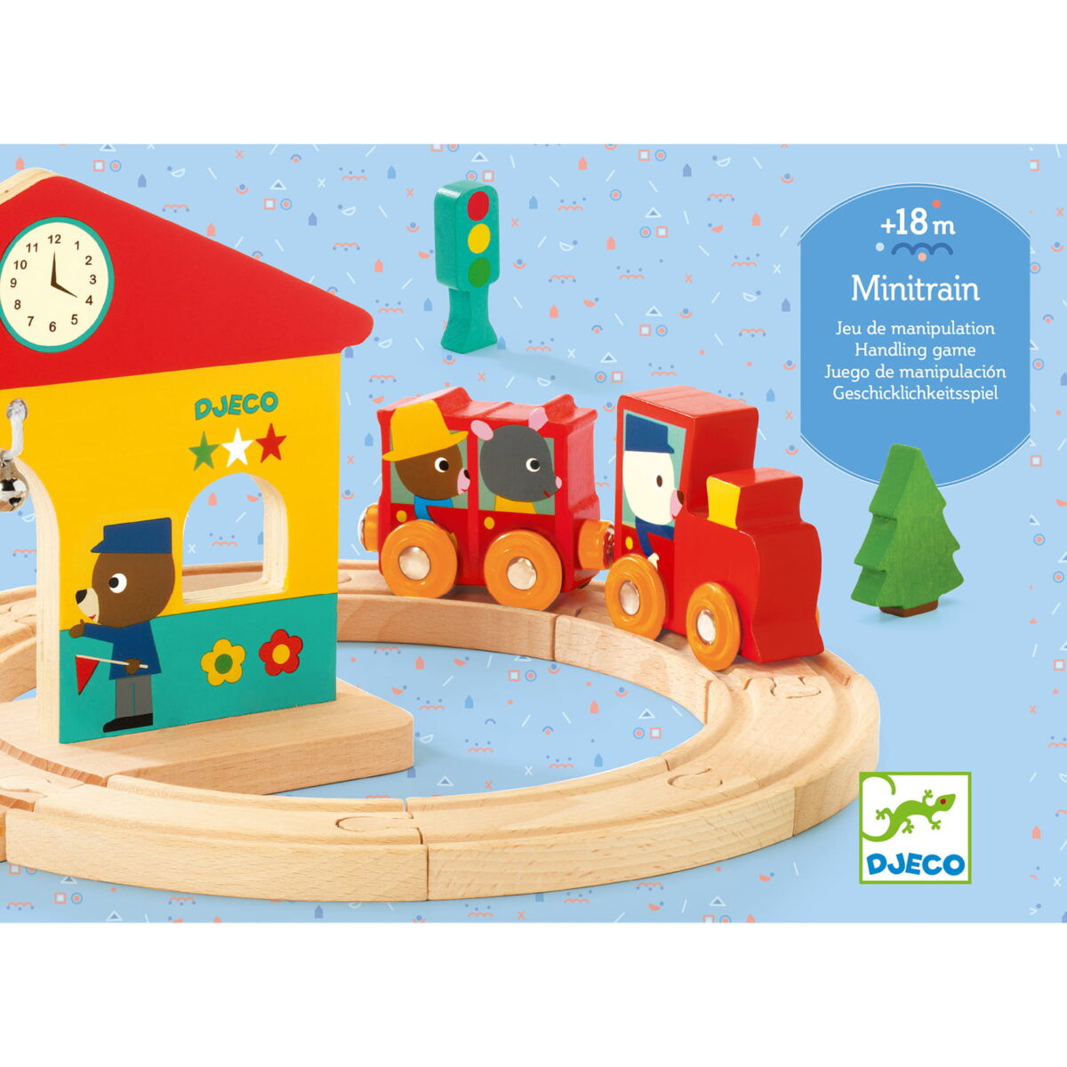 Djeco Drewniana Zabawka Mini Stacja Dj06389 Dla Dzieci