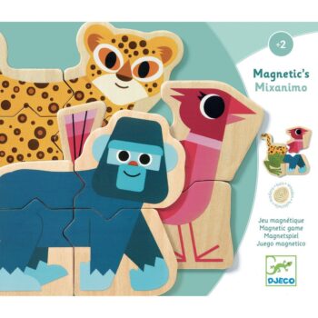 Djeco Magnetyczne puzzle drew.zwierzątka 4 elem. DJ03126 dla dzieci