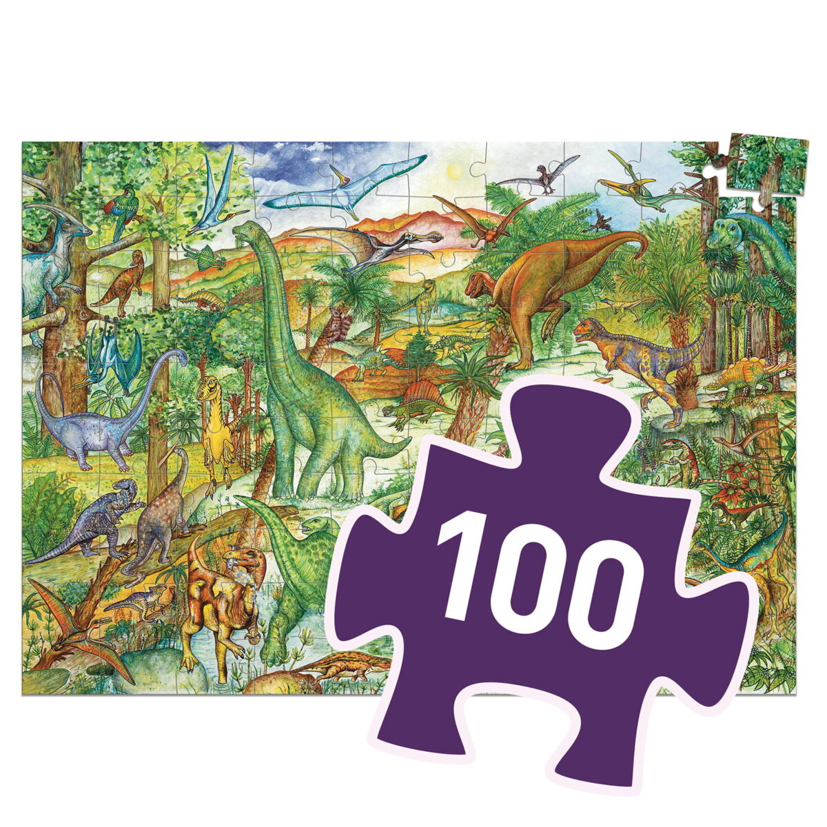 Djeco Puzzle Dinozaury Z Książeczką 100 El. Dj07424 Sklep Internetowy