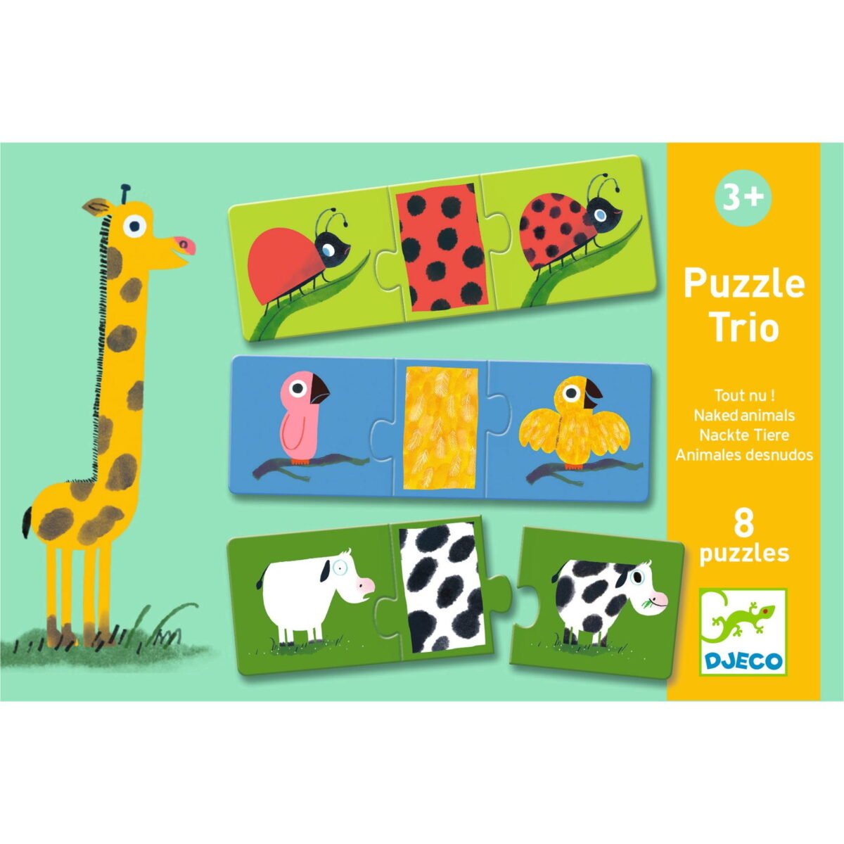 Djeco Puzzle Trio - Ubierz Zwierzątko Dj08186 Dla Dzieci