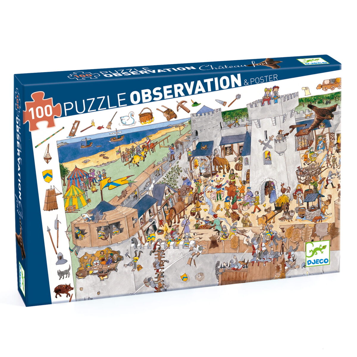 Djeco Puzzle - Obserwacja Oblężony Zamek Dj07503 Dla Dzieci