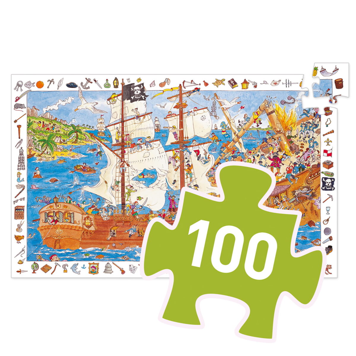 Djeco Puzzle Obserwacja  Piraci - 100 El.dj07506 Sklep Internetowy