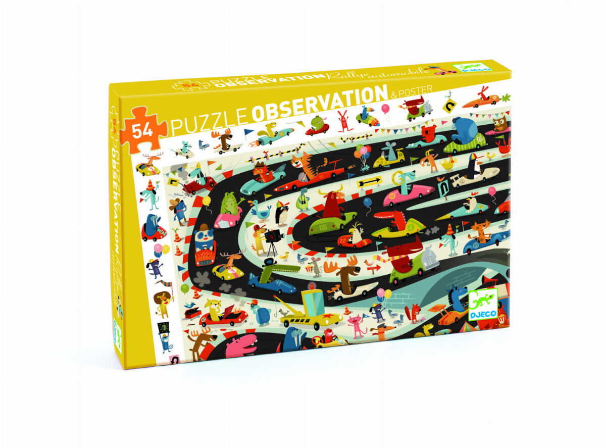 Djeco Puzzle Obserwacja Rajd Samochodowy - 54 El.dj07564 Dla Dzieci