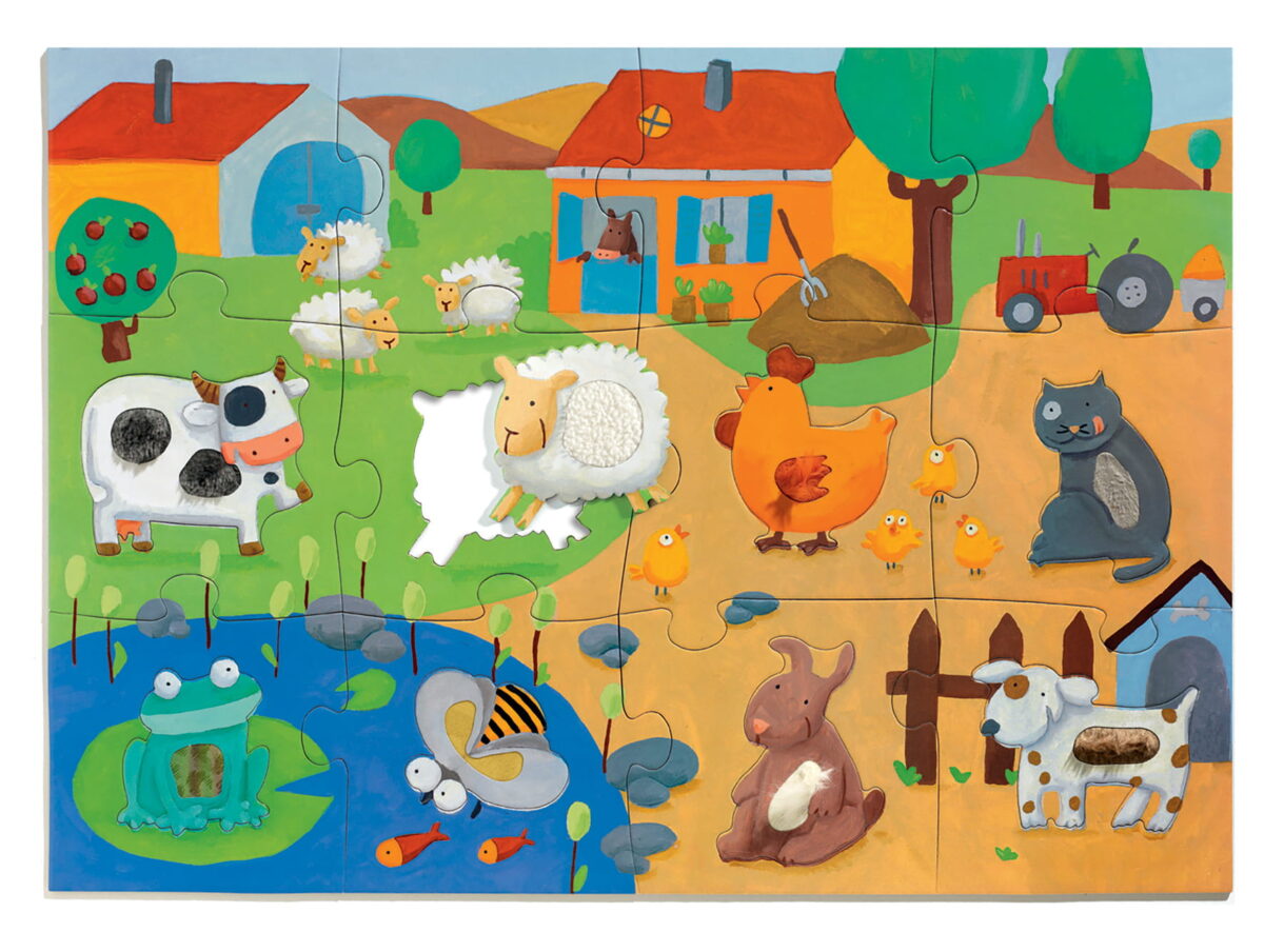 Djeco Puzzle Sensoryczne Farma Dj07117 Dla Dzieci