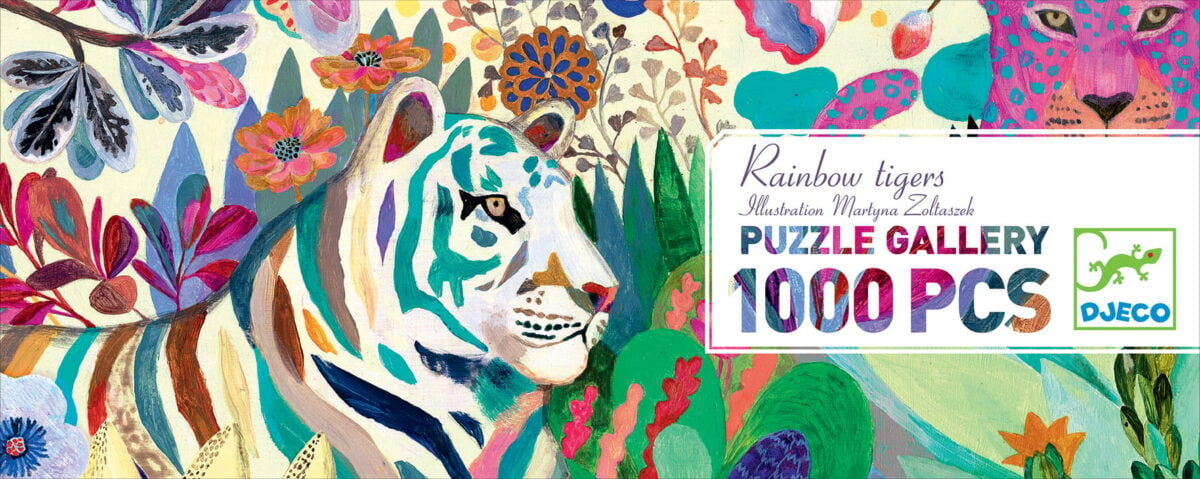 Djeco Puzzle Tektur. Rainbow Tigers 1000 Elem.dj07647 Dla Dzieci