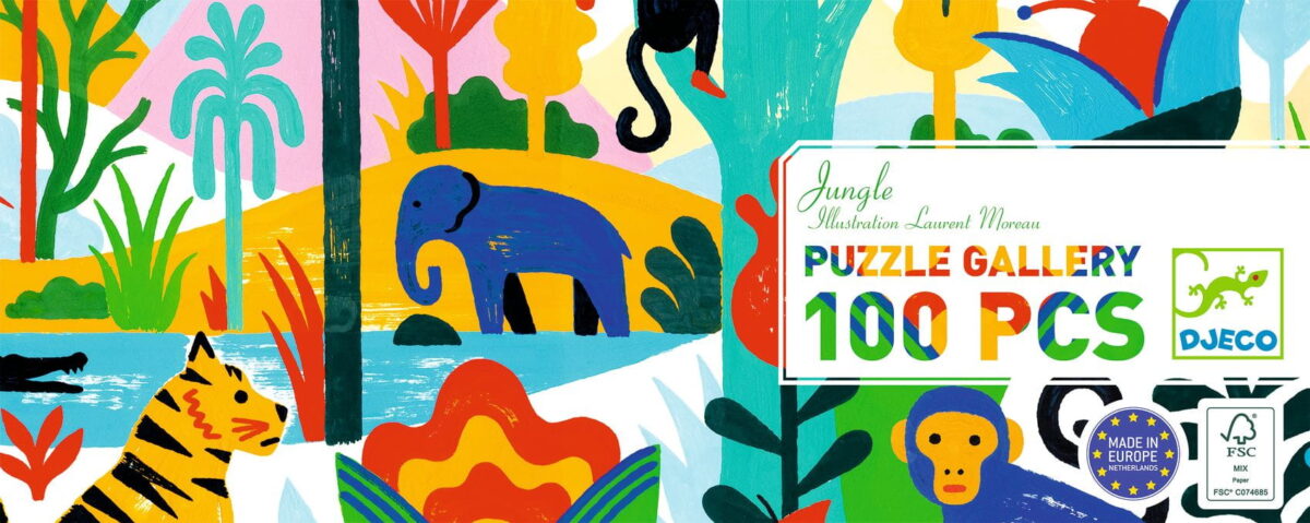 Djeco Puzzle Tekturowe Dżungla 100 Elem. Dj07619 Sklep Internetowy