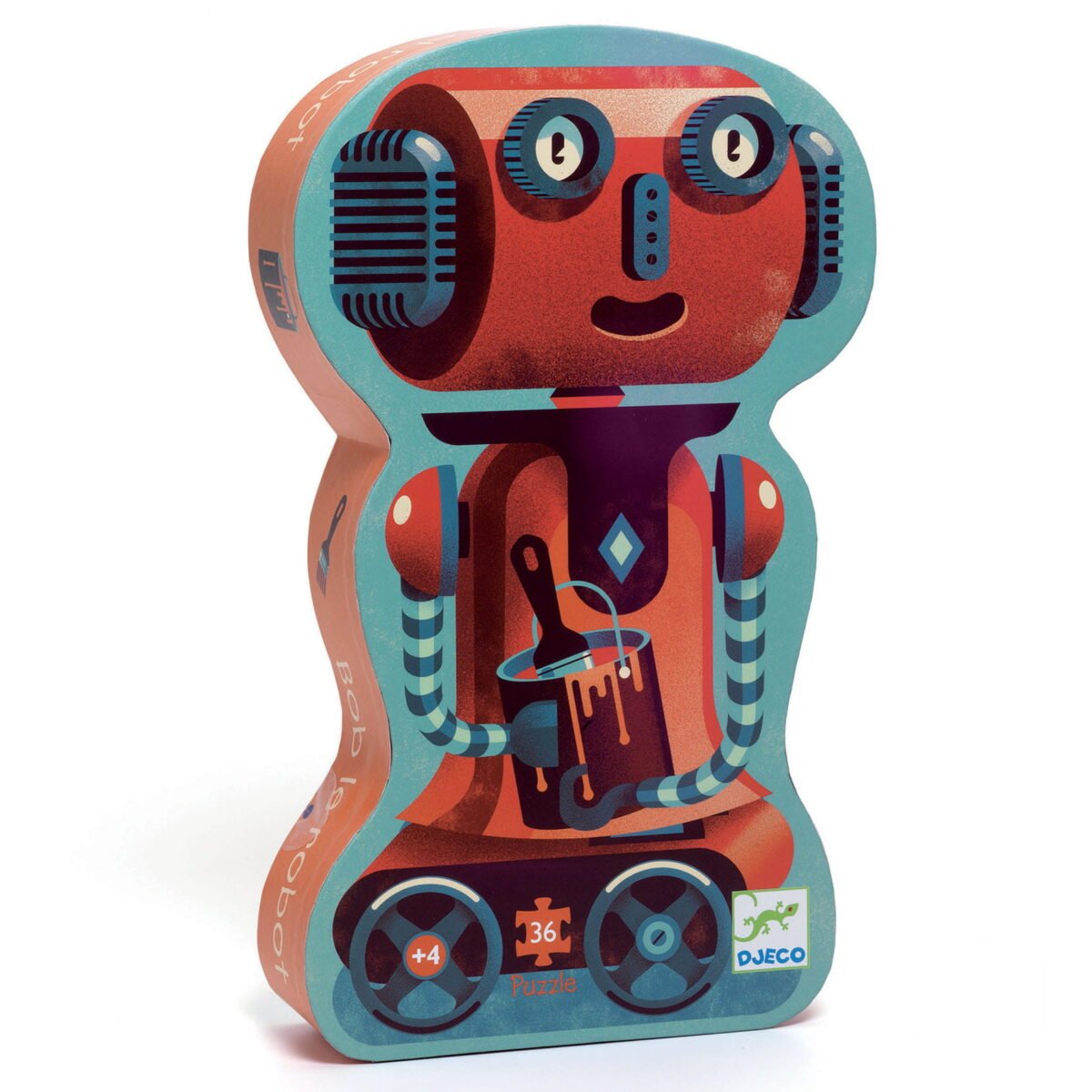 Djeco Puzzle Tekturowe Robot Bob 36 El.dj07239 Dla Dzieci