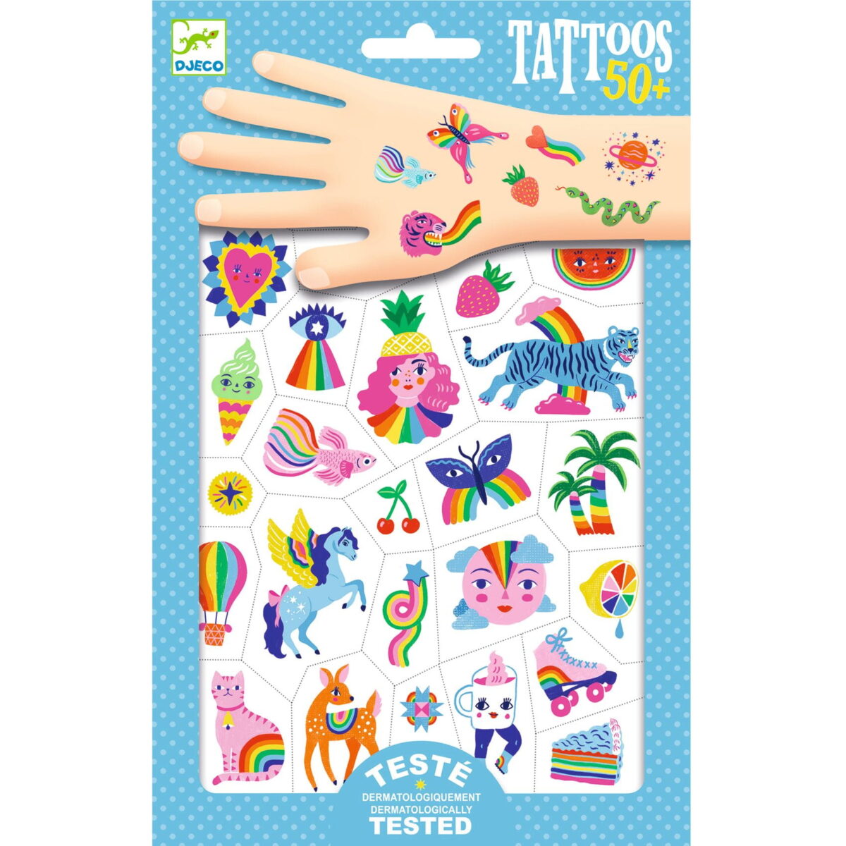 Djeco Tatuaże Neonowa Tęcza Dj09617 Dla Dzieci