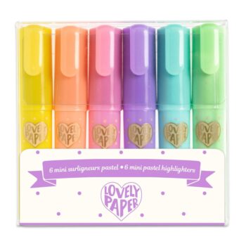 Djeco Zestaw 6 pastelowych minizakreślaczy DD03754 dla dzieci