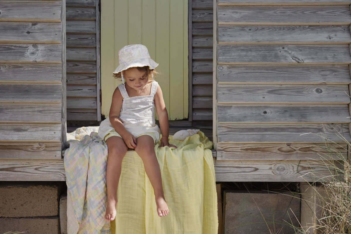 Elodie Details - Crincled Blanket - Sunny Day Yellow - Dom I Ogród &Gt; Bielizna Stołowa I Pościelowa &Gt; Artykuły Pościelowe &Gt; Koce