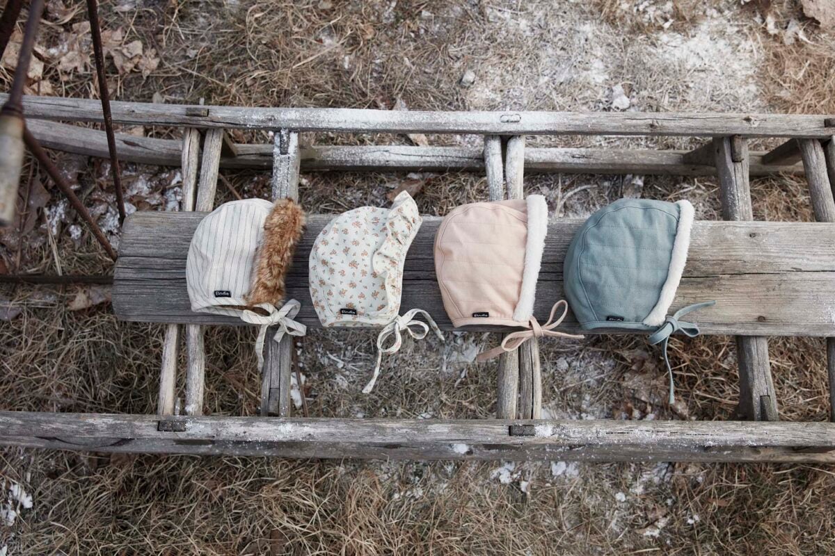 Elodie Details - Winter Bonnet - Pebble Green - 1-2 Years - Ubrania I Akcesoria &Gt; Ubrania &Gt; Ubrania Dla Dzieci I Niemowląt &Gt; Ubrania Wierzchnie Dla Dzieci I Niemowląt