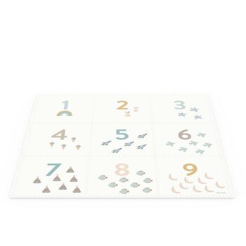 Play & Go - Dwustronna mata piankowa i pudełko na zabawki 2w1 EEVAA - Cyferki