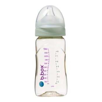 B.Box - Butelka ze smoczkiem do karmienia niemowląt wykonana z PPSU, 240 ml, szałwia