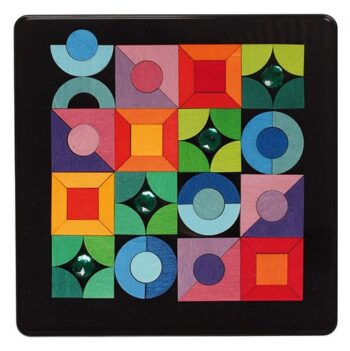 Grimm's - Układanka magnetyczna Kształty Geometryczne i Klejnoty, 6+