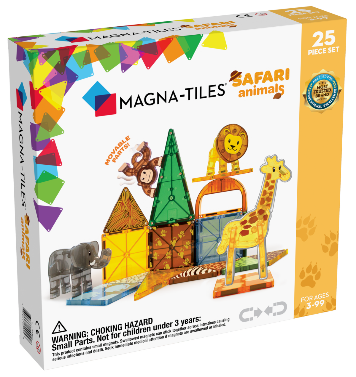 Magna-Tiles Klocki Magnetyczne Safari Animals 25 El.