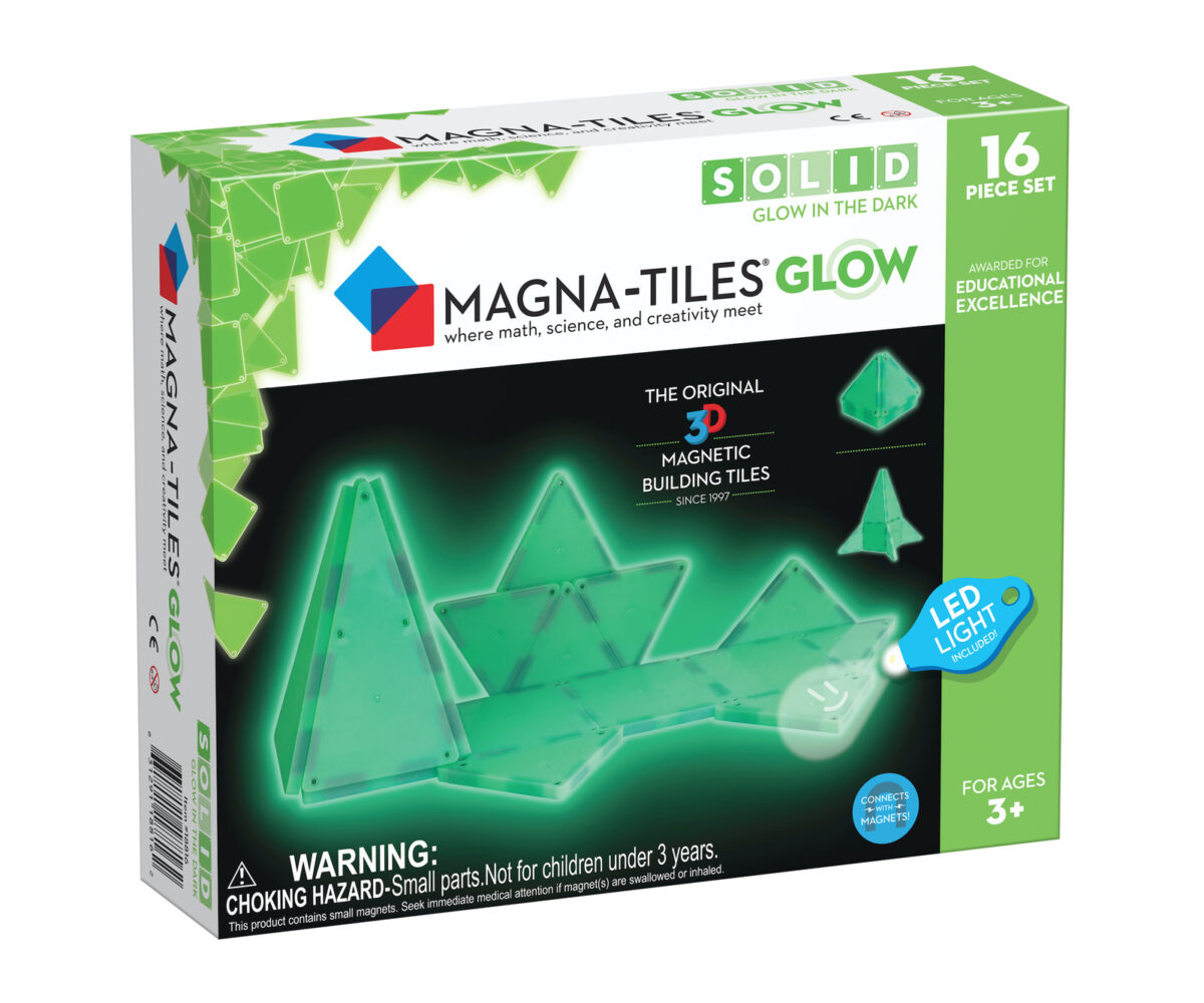 Magna-Tiles, Klocki Magnetyczne Glow 16 El.