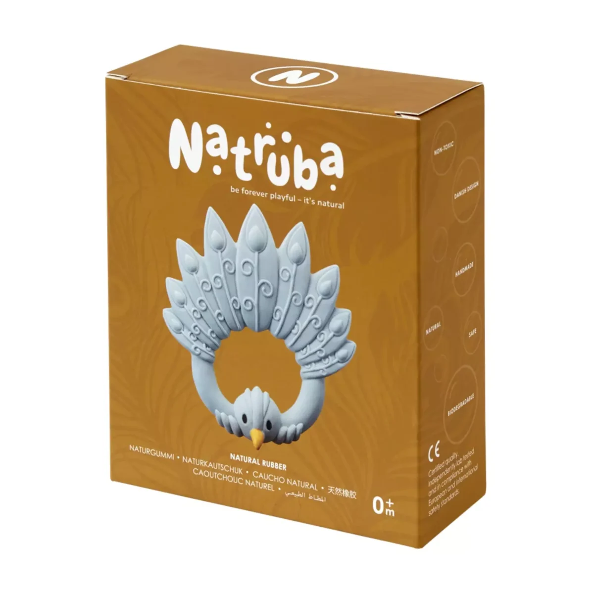 Natruba - Gryzaki Z Naturalnego Kauczuku Błękitny Paw