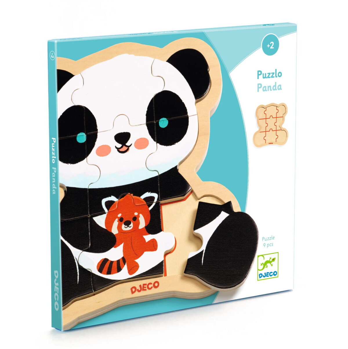 Djeco &Gt; Puzzle &Gt; Drewniane Drewniane Puzzle W Ramce Panda Dj01821