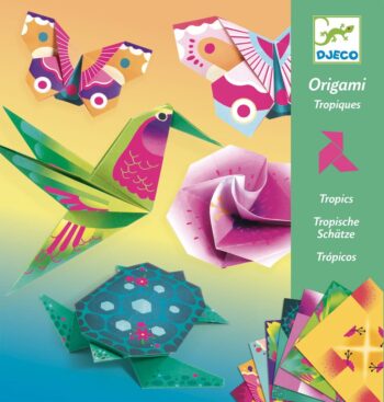 Djeco > Zestawy artystyczne > Zestawy dla starszych Origami TROPIKI (neonowe) DJ08754