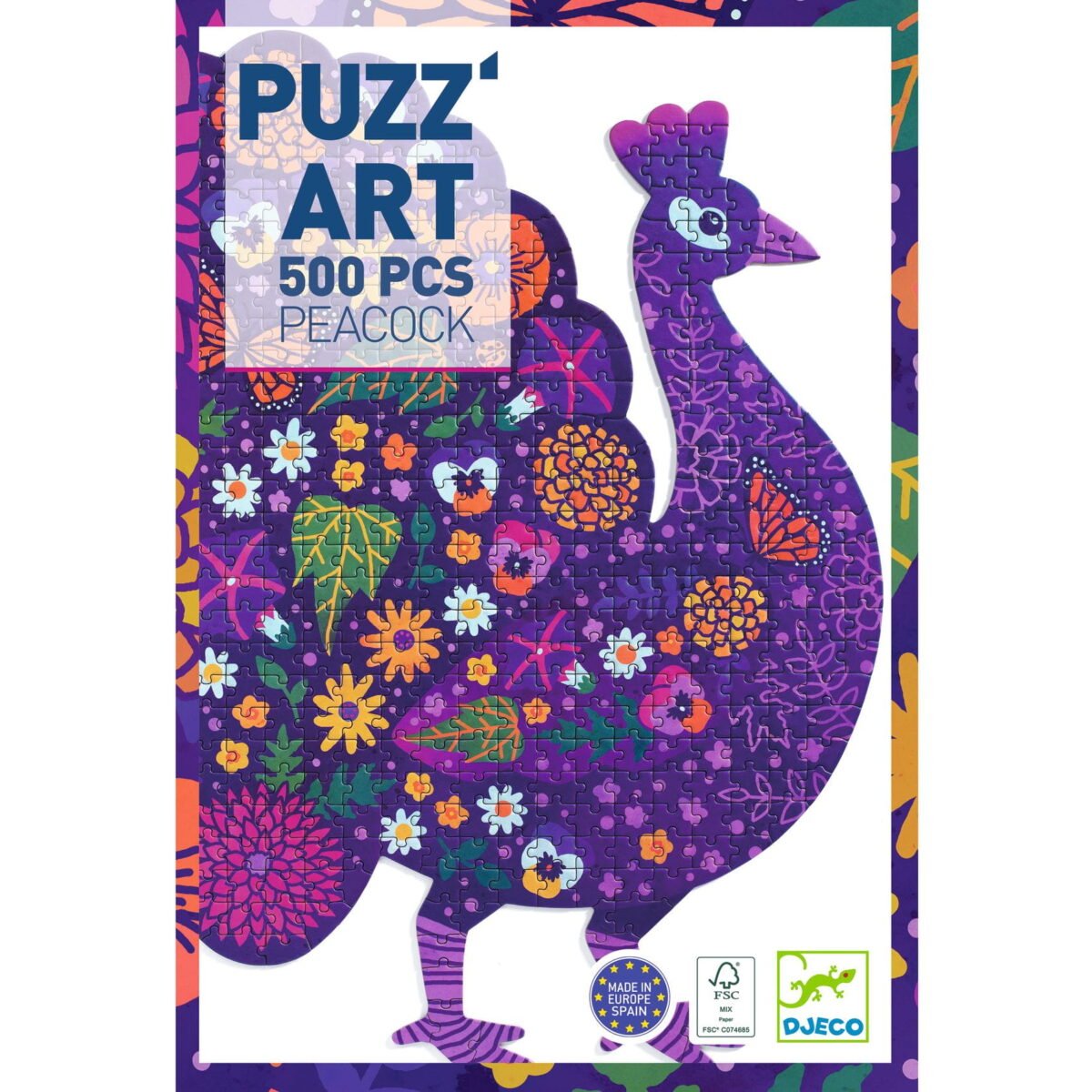 Djeco Puzzle Artystyczne Paw 500 Elementów Dj07669 Zabawka Dla Dzieci