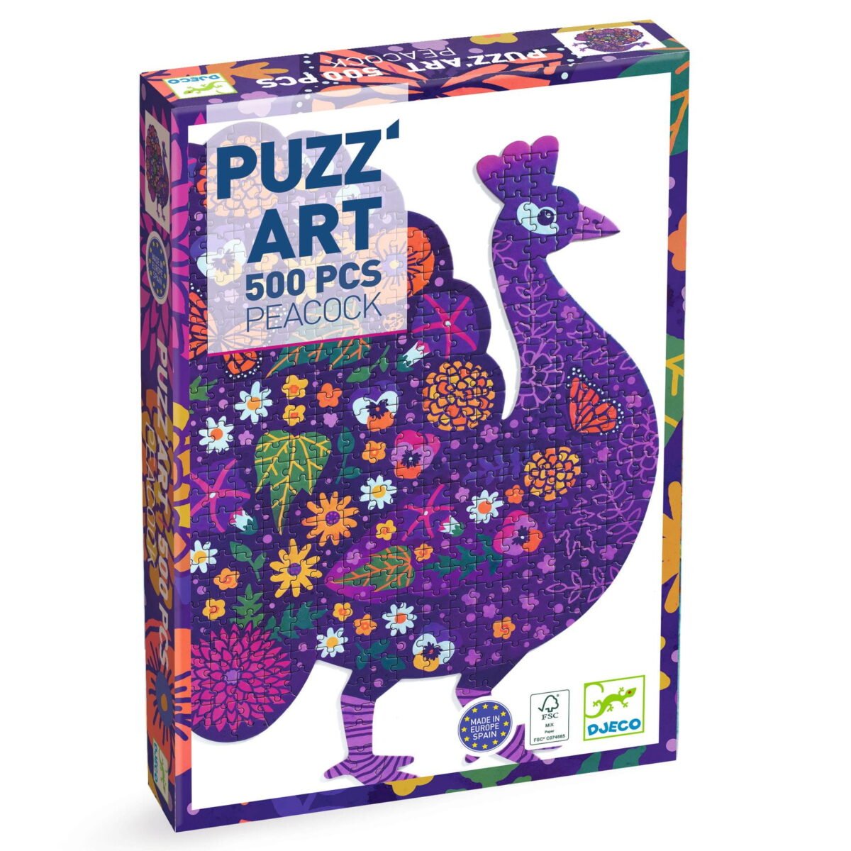 Djeco Puzzle Artystyczne Paw 500 Elementów Dj07669 Zabawka Dla Dzieci
