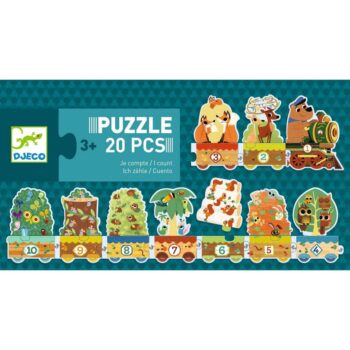 Djeco Puzzle trio LEŚNY POCIĄG 20 el. DJ08194 Zabawka dla dzieci