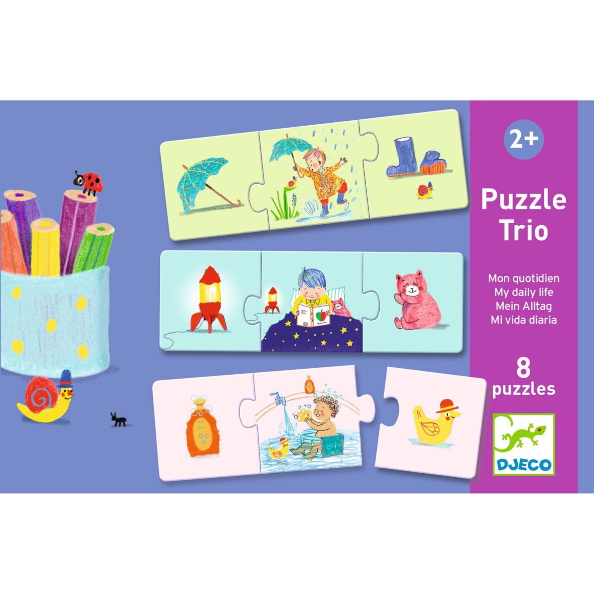Djeco Puzzle Trio Życie Codzienne Dj08253 Zabawka Dla Dzieci
