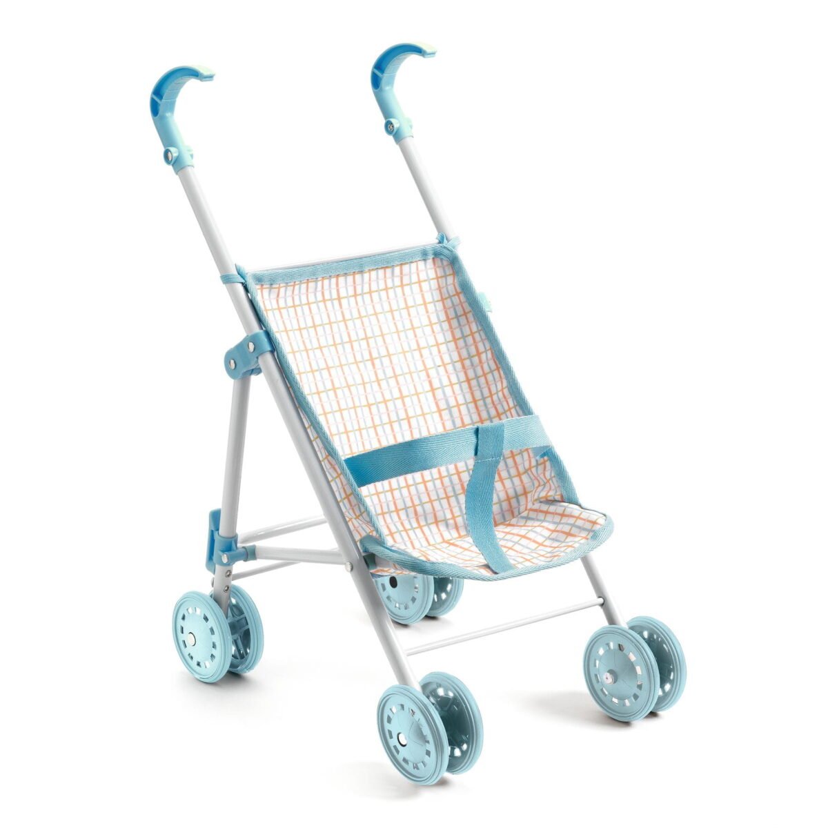 Djeco Wózek Spacerowy Niebieski Kolekcja Pomea Dj07784 Zabawka Dla Dzieci