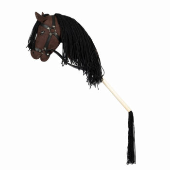 ByAstrup Hobby Horse - Koń na kiju, brązowy z otwartą buzią
