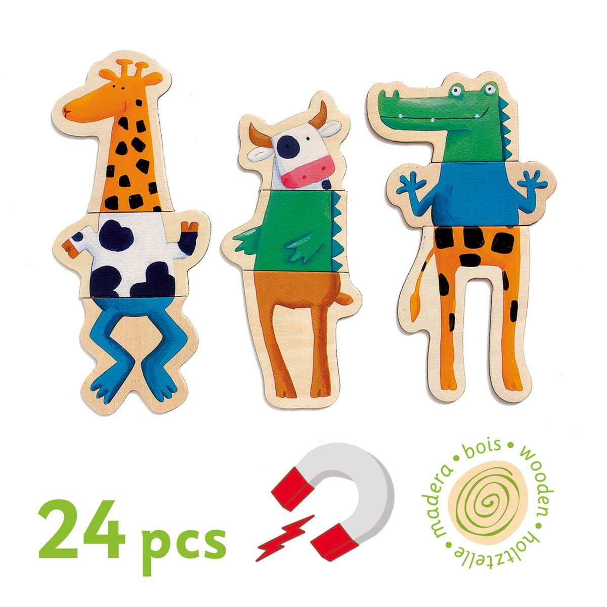 Djeco Puzzle Drewniane Magnet 24Cz. Zwierzątka Dj03111 Zabawki Sklep Internetowy Z Zabawkami Dla Dzieci