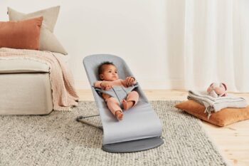 Leżaczek dla niemowląt BABYBJORN - leżaczek BLISS 3D Jersey - Jasny Szary