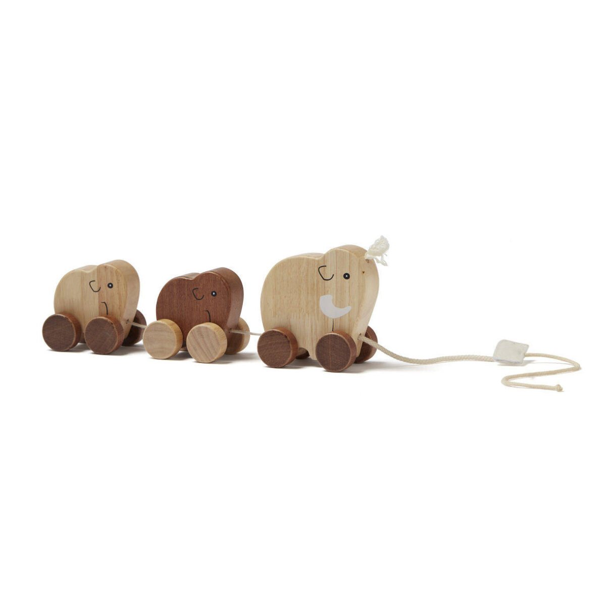 Kid'S Concept - Rodzina Mamutów Do Ciągnięcia Natural Neo - Zabawki Drewniane