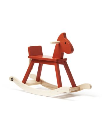 Kid's Concept - Koń na biegunach orange red CARL LARSSON - Zabawki drewniane