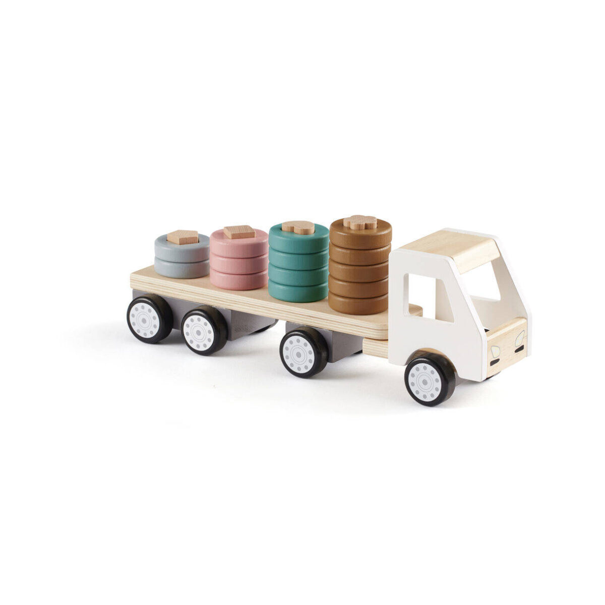 Kid'S Concept - Ciężarówka Z Przyczepą Sorter Aiden - Zabawki Drewniane