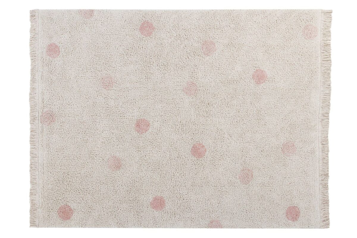 Lorena Canals Dywan Bawełniany Hippy Dots Natural Vintage Nude 120 X 160 Cm
