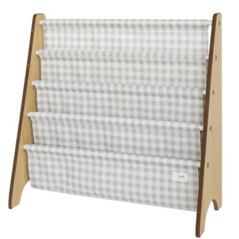 3 Sprouts Stojak na Książki Recycled Gingham Beige IRKGBG 812895003086