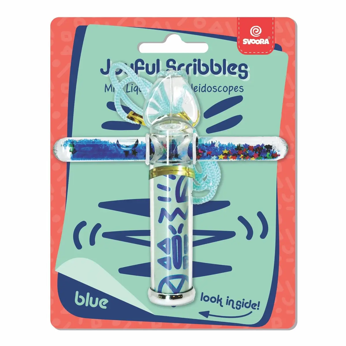 SVOORA SVOORA Mini kalejdoskop z ruchomymi elementami w płynie Blue 23058