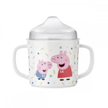Petit Jour Paris Świnka Peppa Kubek niekapek z 2 uszami
