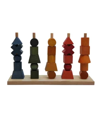 Wooden Story Drewniana Układanka Płotek – Kolorowa