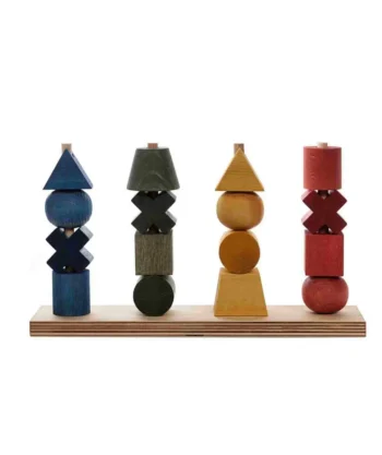 Wooden Story Drewniana Układanka Płotek XL – Kolorowa