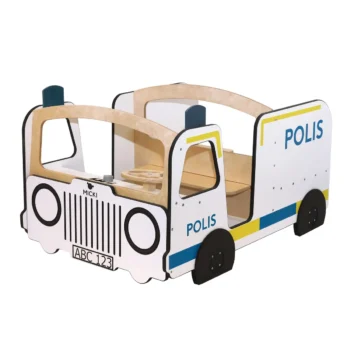 Przedszkola Drewniany radiowóz meble dla dzieci wyposażenie auto policja zabawka Micki