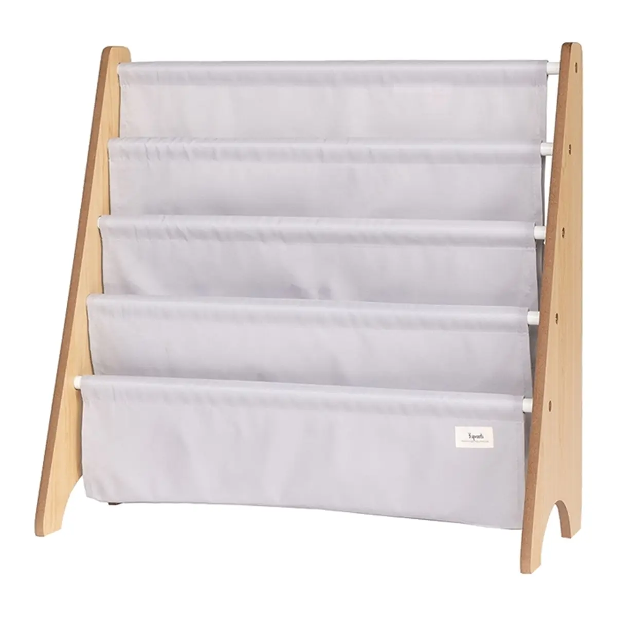 3 Sprouts Stojak na Książki Recycled Solid Light Gray 812895002409