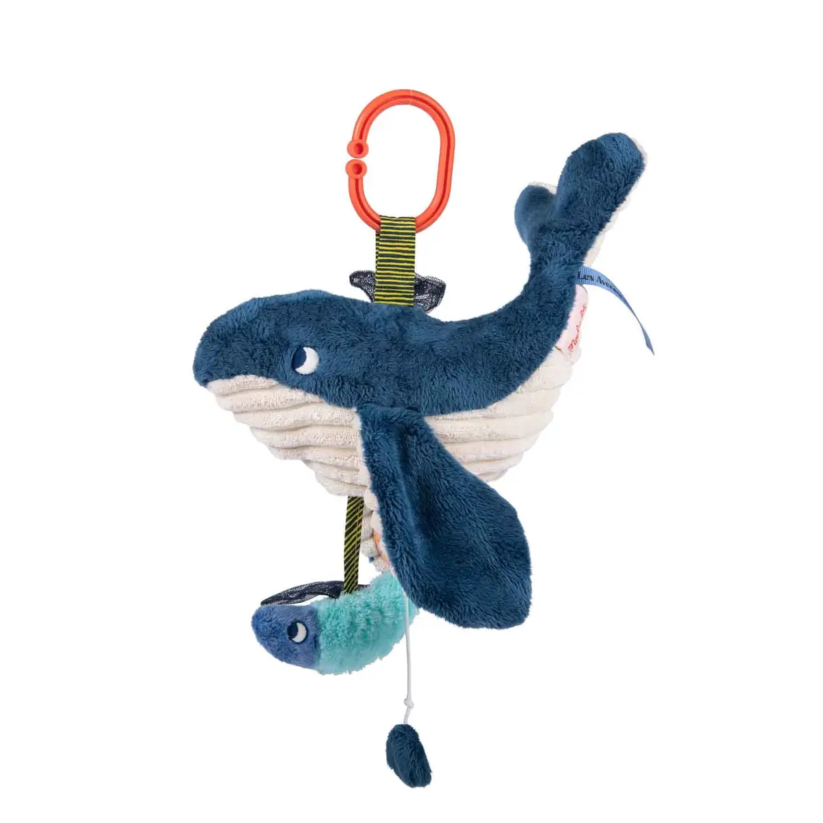 Moulin Roty Interaktywna zawieszka WIELORYB 29 cm 676042 3575676760420 676042