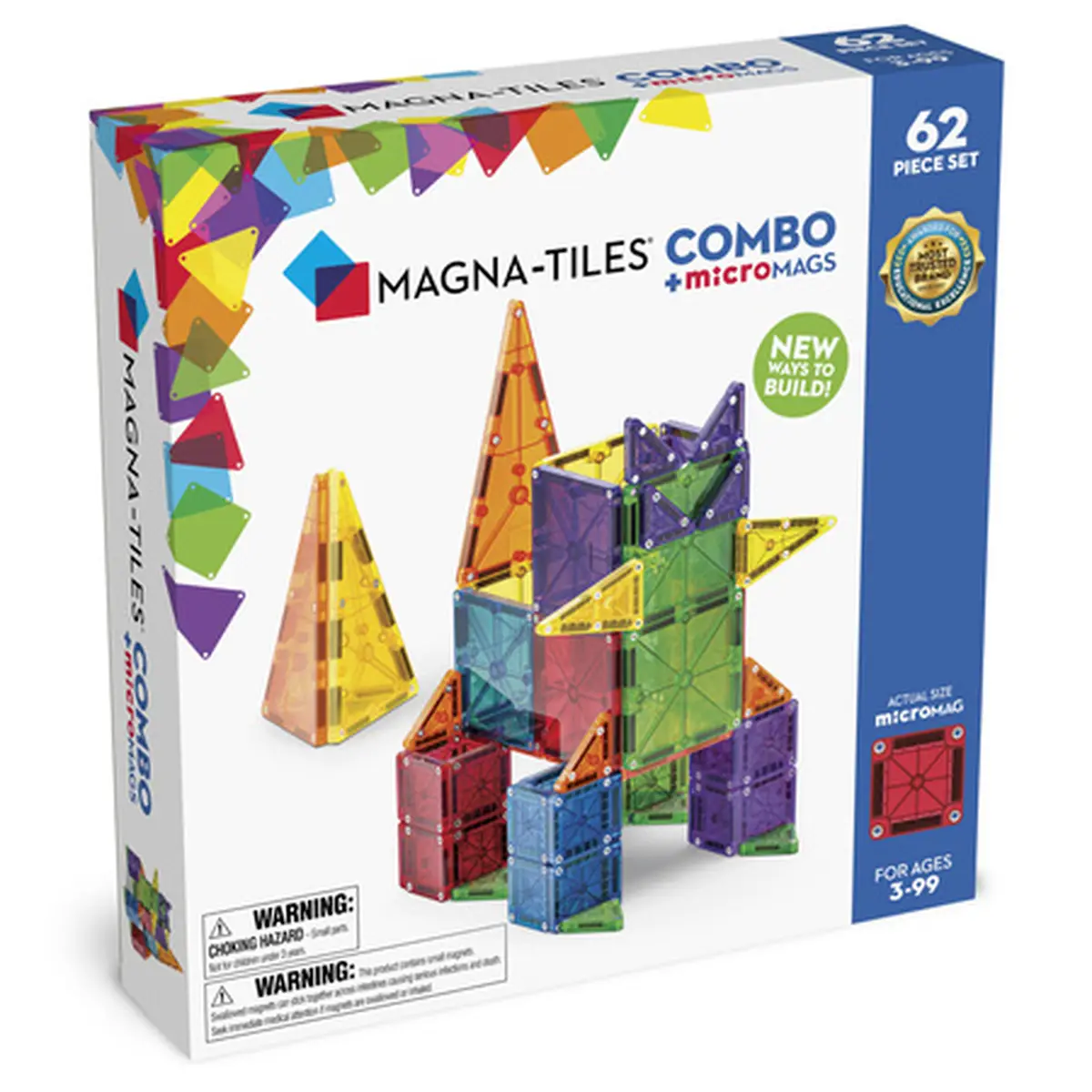 MAGNA-TILES® MAGNA-TILES® Klocki Magnetyczne COMBO microMAGS 62 el. 850025176415