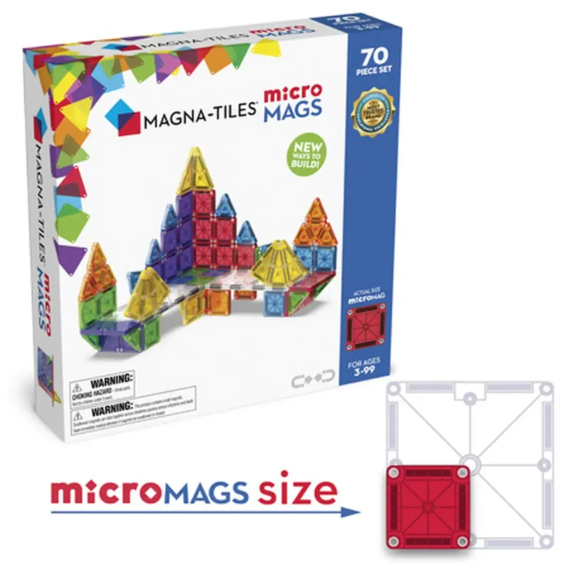 MAGNA-TILES® MAGNA-TILES® Klocki Magnetyczne microMAGS 70 el. 850025176385