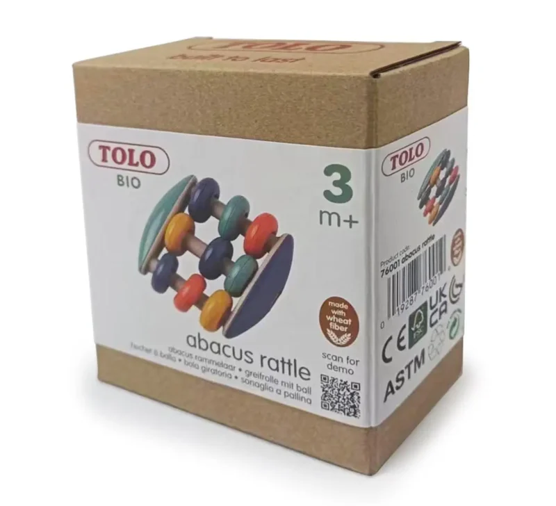 Tolo Bio Grzechotka liczydło dla niemowlaka  3m+ 0019287760019 76001